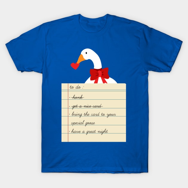 Untitled Valentine Goose T-Shirt by DigitalCleo